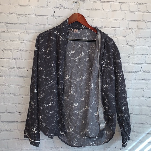 Victorias Secret Dark Gray Button Down Top size S - Picture 2 of 11